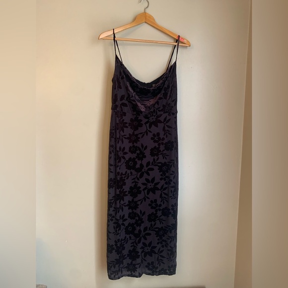 Taylor burn out velvet floral slip dress purse size 12 - Picture 1 of 7
